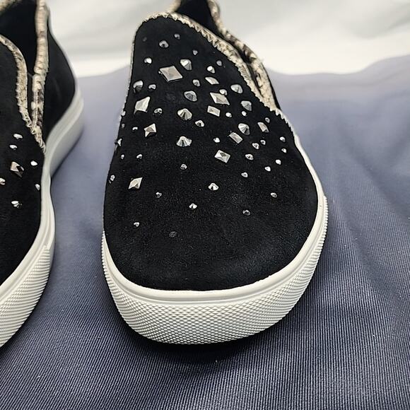 DONALD/PLINER STYLE SANYA BEADED SUEDE/LEATHER UPPERS WOMAN'S 8.5 LOAFERS VGUC - Picture 4 of 16